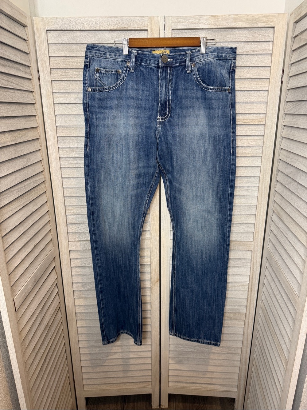Wrangler 20X Men’s Blue Jeans Western Cowboy Medium Wash Size 38x34